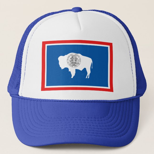 Wyoming State Flag Trucker Hat (Front)
