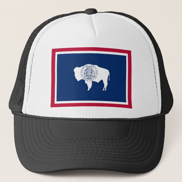 Wyoming Rep Your State Platinum Trucker Hat - Embroidered WY Bison Snapback For Men & Women - View #5