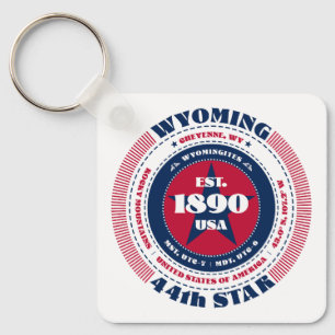Wyoming State Keychain