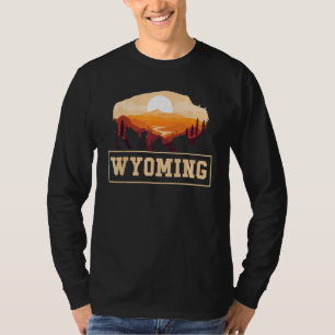 Wyoming State Map Wyomingites USA America United S T-Shirt