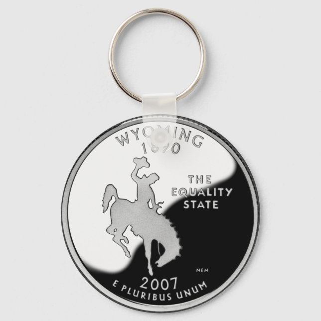Wyoming State Quarter Key Ring (Front)