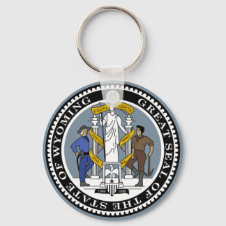 Wyoming State Seal Key Ring