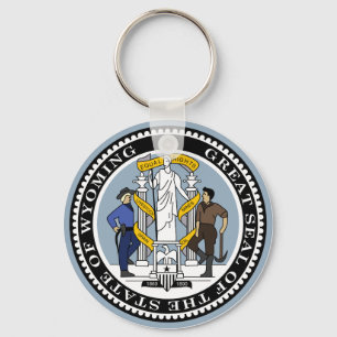 Wyoming State Seal Keychain
