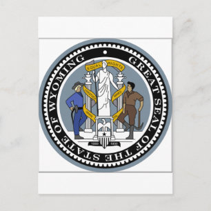 Wyoming State Seal Postcard
