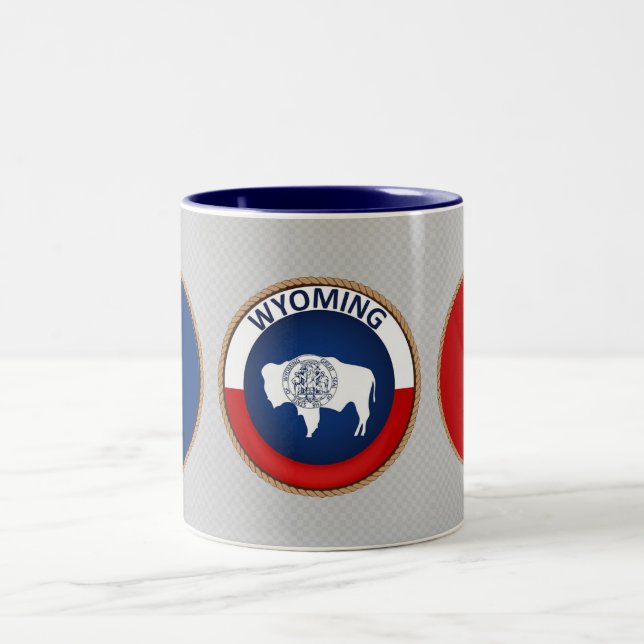 Wyoming State Seal Two-Tone Coffee Mug (Center)