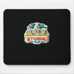 Wyoming Sticker Mouse Mat