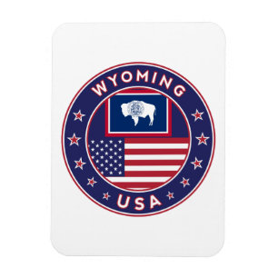 'Wyoming sticker, phone case, tote bag, clock Magnet