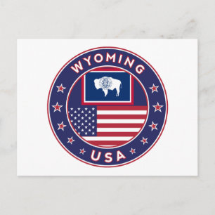 'Wyoming sticker, phone case, tote bag, clock Postcard
