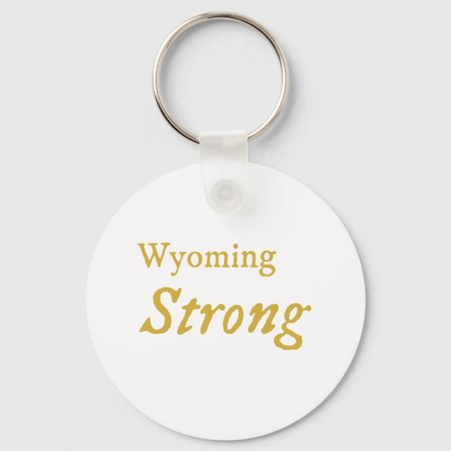 Wyoming Strong   Key Ring (Front)