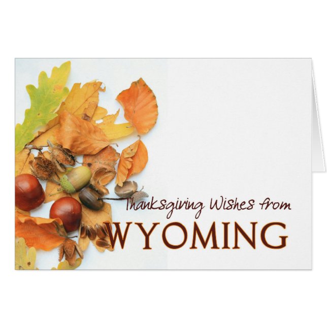 Wyoming   Thanksgiving Card (Front Horizontal)