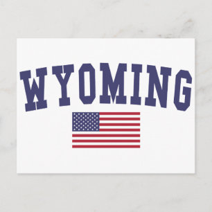 Wyoming US Flag Postcard