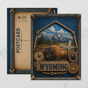 Wyoming Vintage Travel Postcard