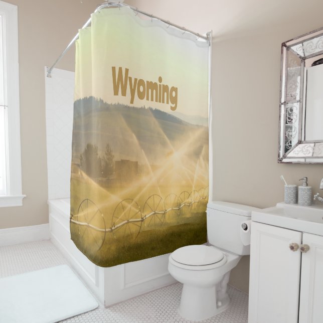 Wyoming Wild West Farm Land Ranch Shower Curtain (In Situ)