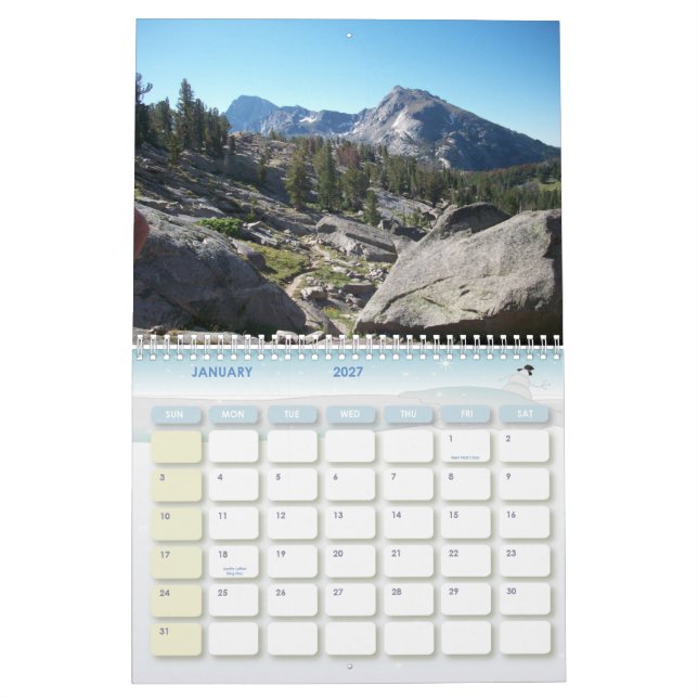 Wyoming Wind Rivers Mountain Rang Calendar (Jan 2027)