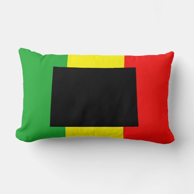 Wyoming with Rasta Colours Lumbar Cushion (Front)