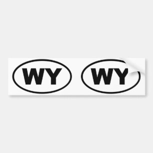 Wyoming WY oval Bumper Sticker