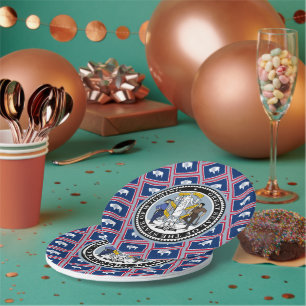Wyomingite Flag & Seal, Wyoming Paper Plate