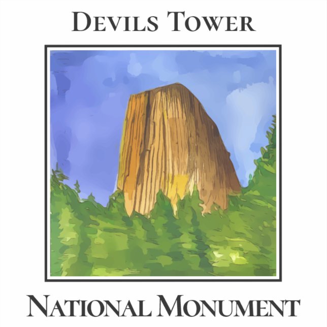 Wyoming's Iconic Monolith, Devils Tower (Front)