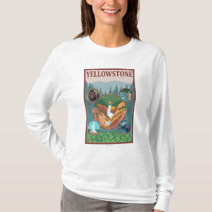 WyomingYellowstone Collage T-Shirt