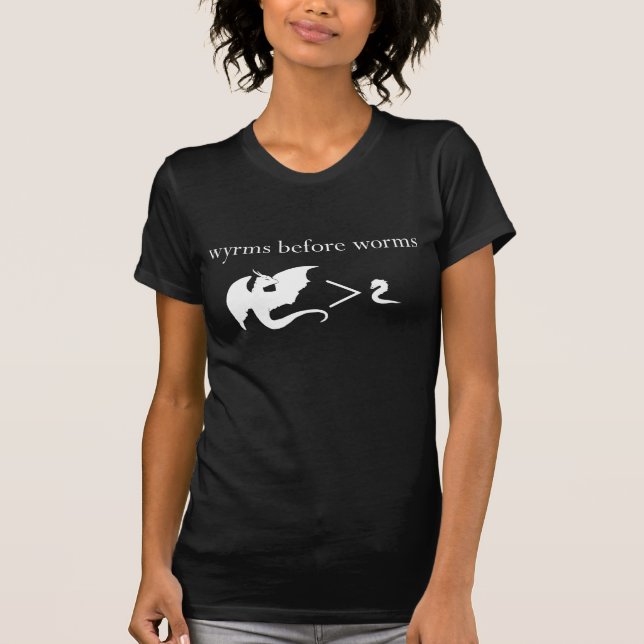 Wyrms Before Worms Dark Ladies' T-shirt (Front)