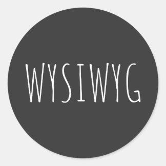 WYSIWYG CLASSIC ROUND STICKER