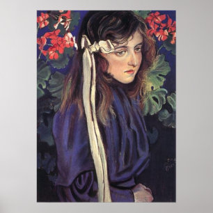 Wyspianski, Portrait of Eliza Parenska, 1905 Poster