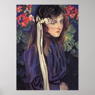 Wyspianski, Portrait of Eliza Parenska, 1905 Poster