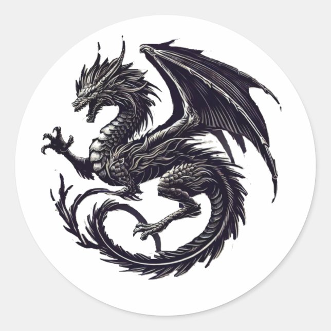 Wyvern Classic Round Sticker (Front)