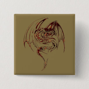 Wyvern Dragon Are Fantasy Mythical Creatures 15 Cm Square Badge