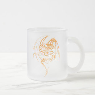 Wyvern Dragon Are Fantasy Mythical Creatures Frosted Glass Coffee Mug