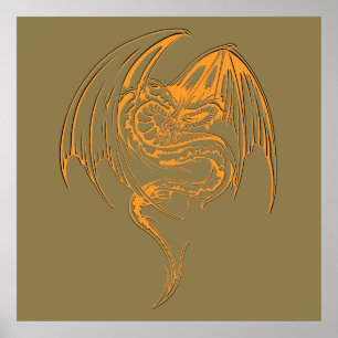 Wyvern Dragon Are Fantasy Mythical Creatures Poster