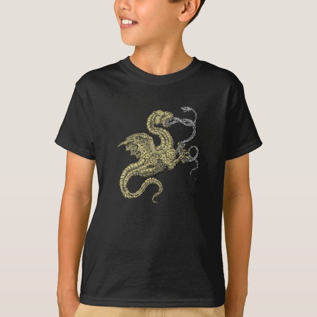 Wyvern Dragon vs. Snake T-Shirt (Front)
