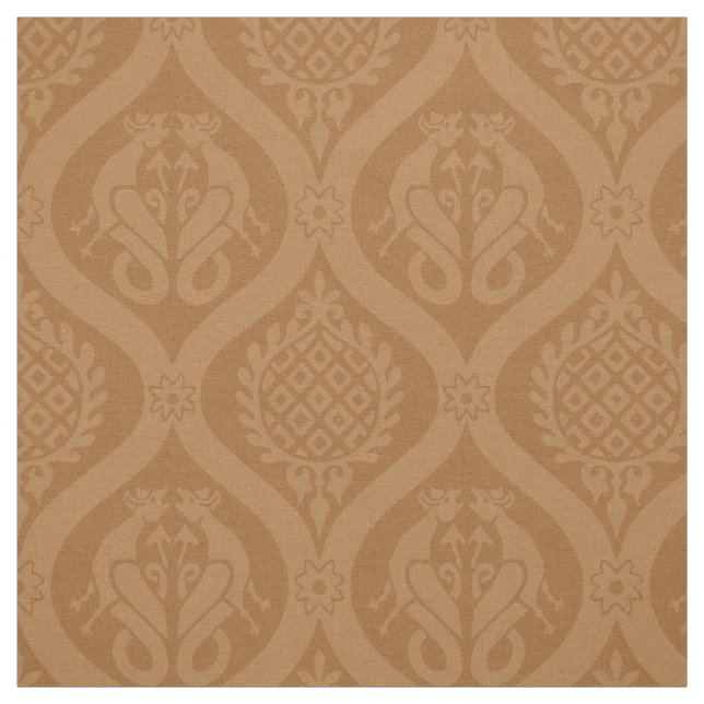 Wyvern Ogee, Caramel Fabric (Swatch)