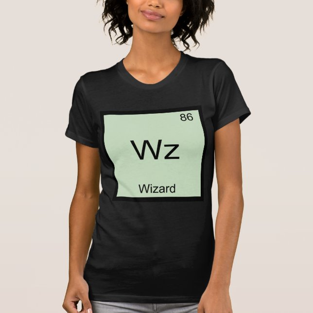 Wz - Wizard Funny Element Chemistry Symbol T-Shirt (Front)