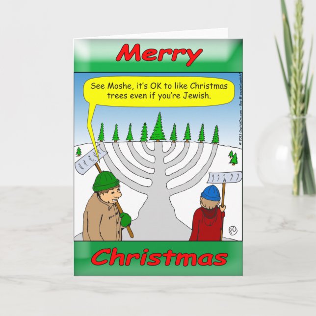 x04 It's fun to be Jewish at Christmas time. Holiday Card (Front)
