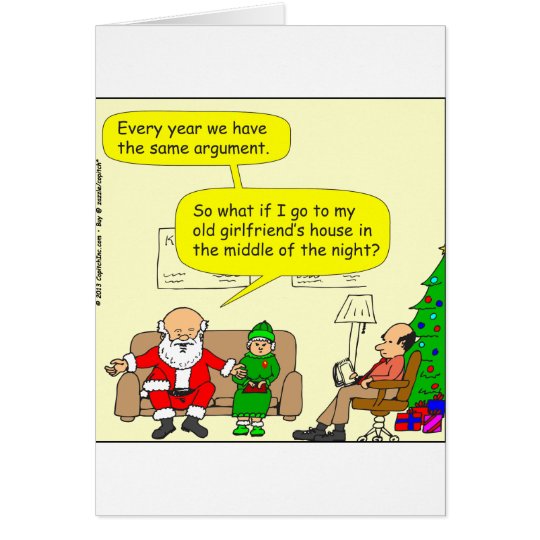 x25 old girlfriends house cartoon card