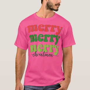 x3rd Retro Merry Xmas Christmas Vibes Pajama Famil T-Shirt