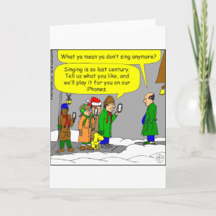 x71 christmas songs on iPhone cartoon Holiday Card