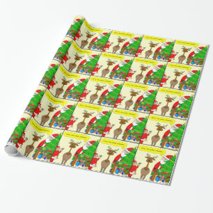 x79 olive the other reindeer cartoon wrapping paper