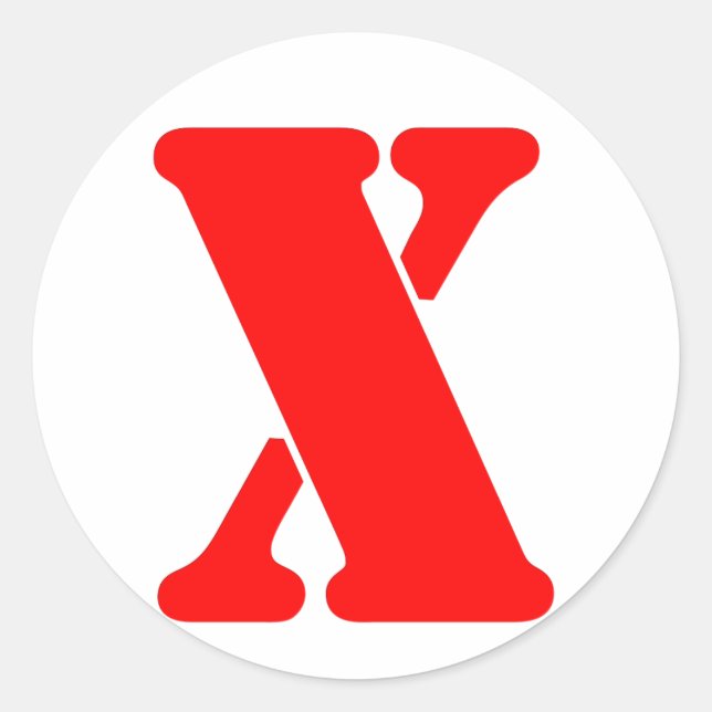 X_2 CLASSIC ROUND STICKER (Front)