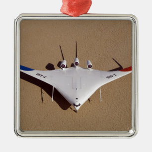 X-48B Blended Wing Body unmanned aerial vehicle 3 Metal Tree Decoration