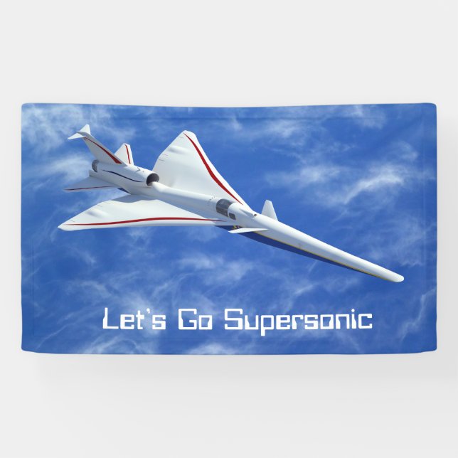 X-59 Low Boom Supersonic Jet Aircraft Banner (Horizontal)