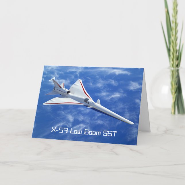 X-59 Low Boom Supersonic Jet Aircraft Card (Front)