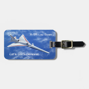 X-59 Low Boom Supersonic Jet Aircraft Luggage Tag