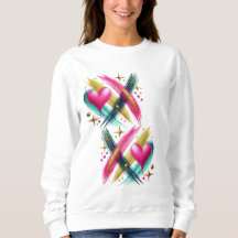 X and hearts vibrant pink