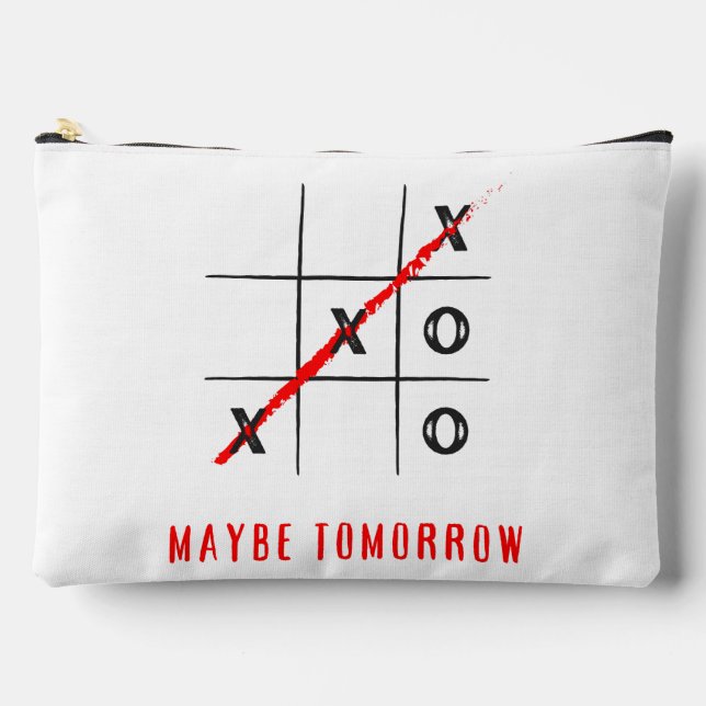 x and o,  maybe tomorrow accessory pouch (Front)