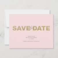 X and O Valentine's Day Wedding Save The Date