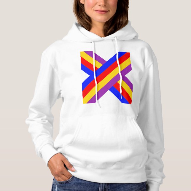 X  colourful design  hoodie (Front)