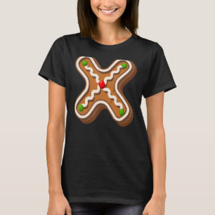 X Cutest Capital Christmas Cookie Alphabet Letter T-Shirt