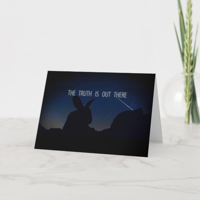 X-Files Rabbit Truth Is Out There Greeting Card (Front)